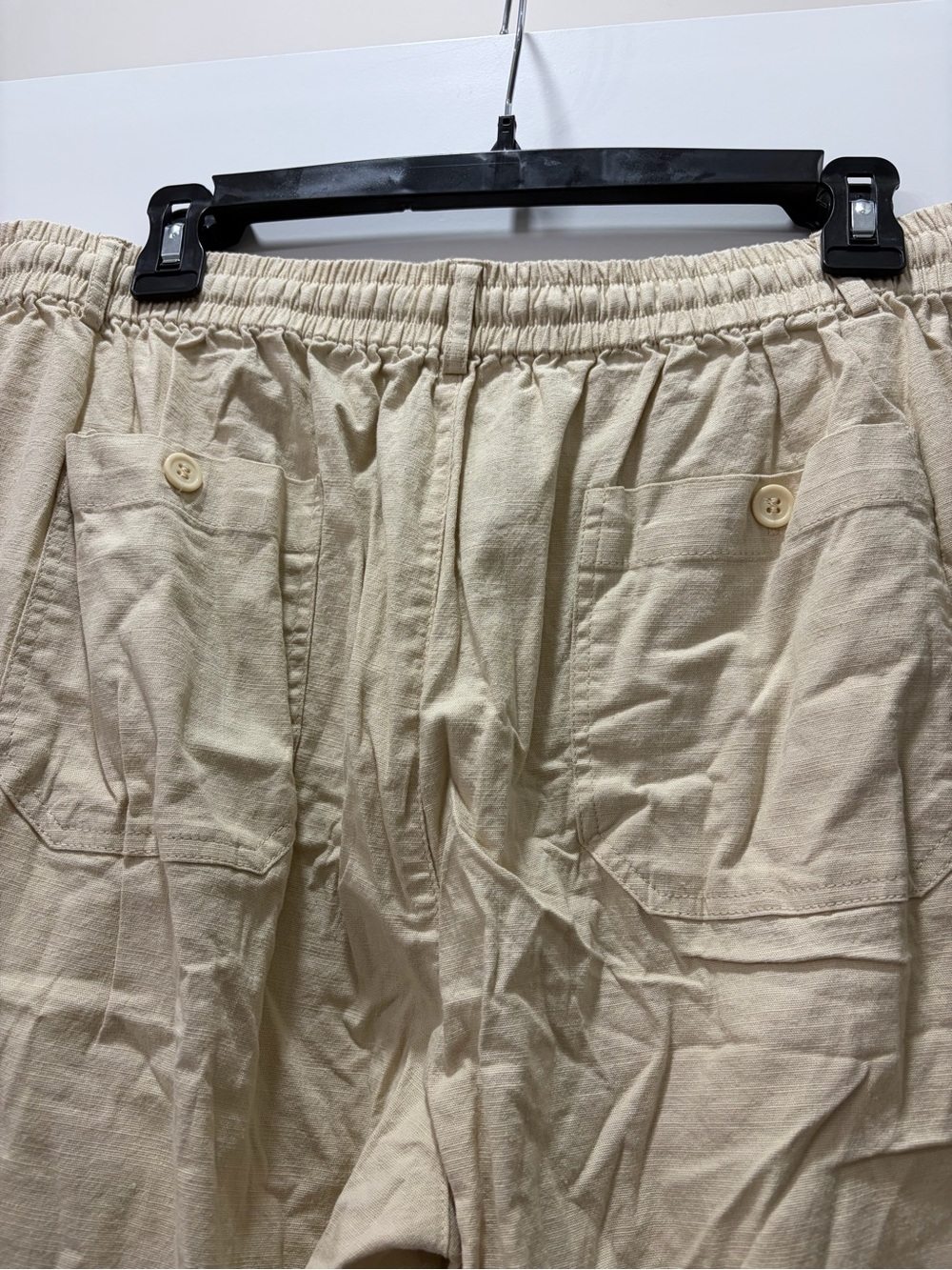 Sailwind Women’s Preppy Flowy Lightweight Linen-Blend Drawstring Pants - Beige - Picture 6 of 6